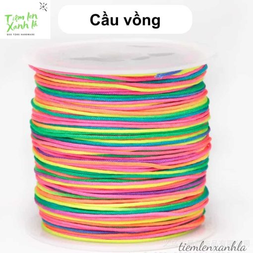cuộn dây đan vòng 0.8mm màu cầu vồng