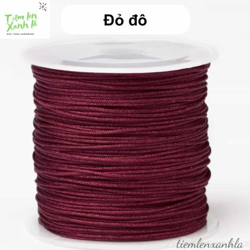 cuộn dây đan vòng 0.8mm màu đỏ đô