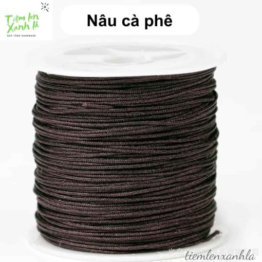 cuộn dây đan vòng 0.8mm màu nâu cà phê