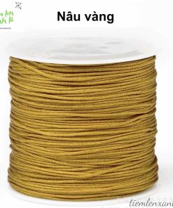 cuộn dây đan vòng 0.8mm màu nâu vàng