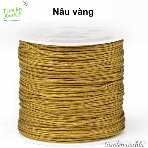 cuộn dây đan vòng 0.8mm màu nâu vàng