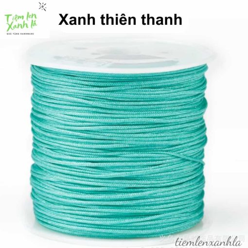 cuộn dây đan vòng 0.8mm màu xanh thiên thanh